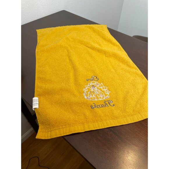 Thanksgiving Harvest Embroidered "Give Thanks" Yellow Kitchen Towel By Harvest - Picture 4 of 7